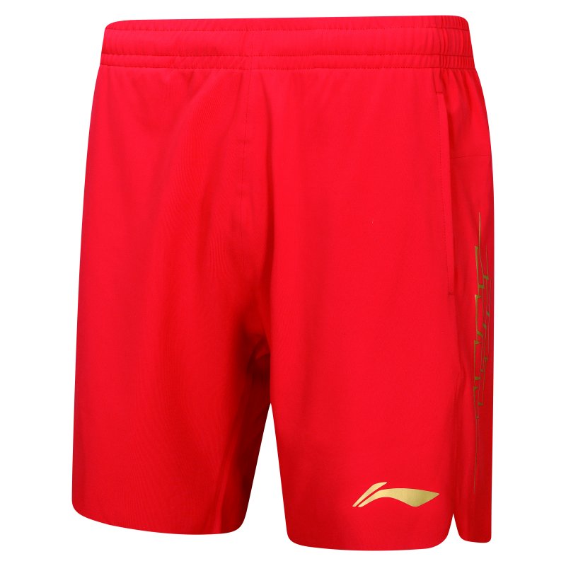Badminton Shorts - Golden Drop Red