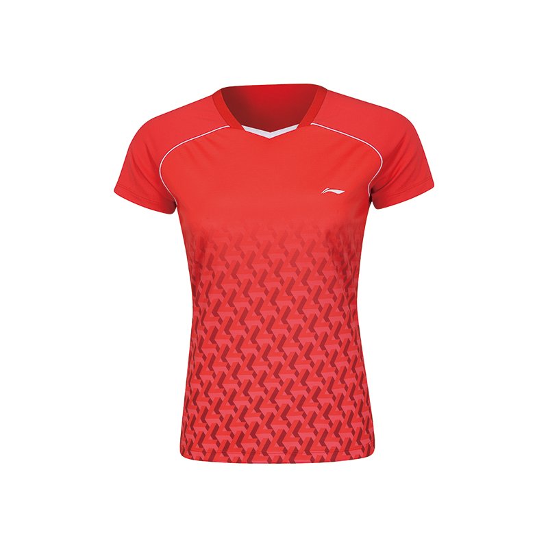 Badminton T-shirt - 3D Red Dame