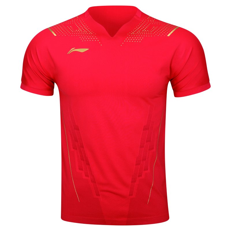 Badminton T-shirt - Golden Drop Red Exclusive