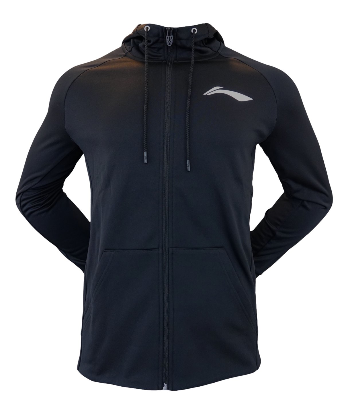 UNISEX Badminton Tracksuit Jacket - Club Black Hoodie - LI