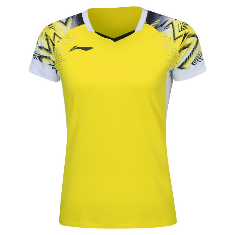 Badminton T-shirt - Powerful Yellow Dame XXL