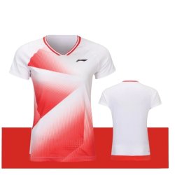 Badminton T-shirt - Fold Red/White Women