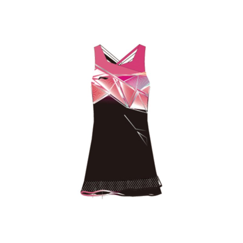 Badminton Dress - Pieces Black/Pink