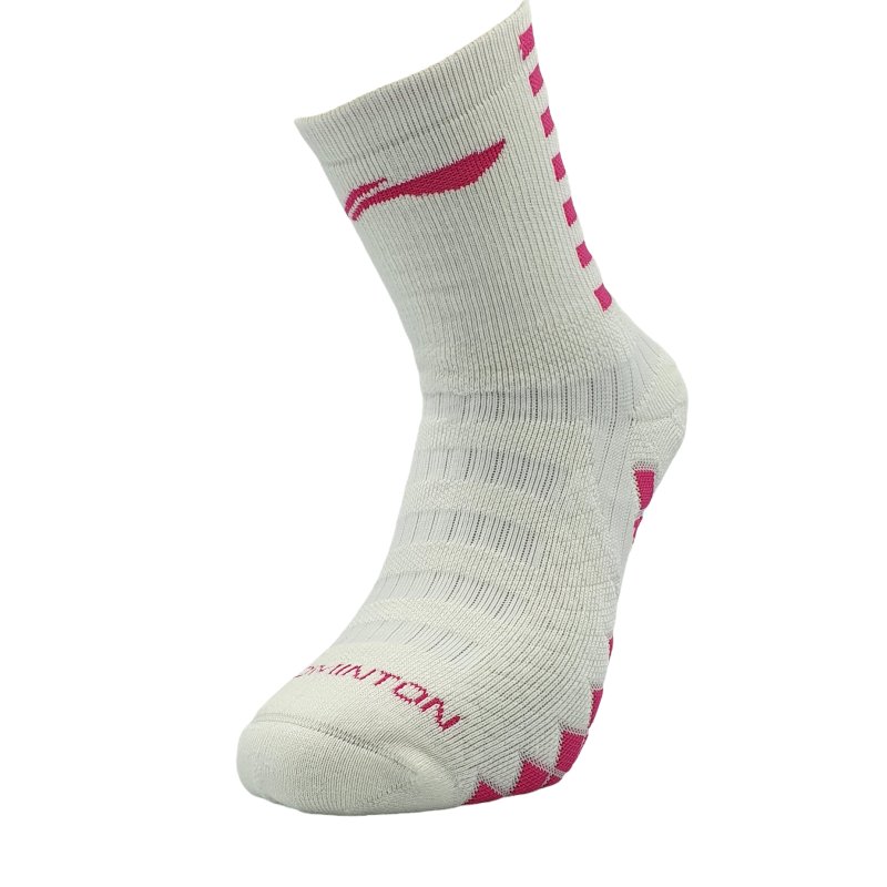 Badminton Socks - High Top Sock White/pink