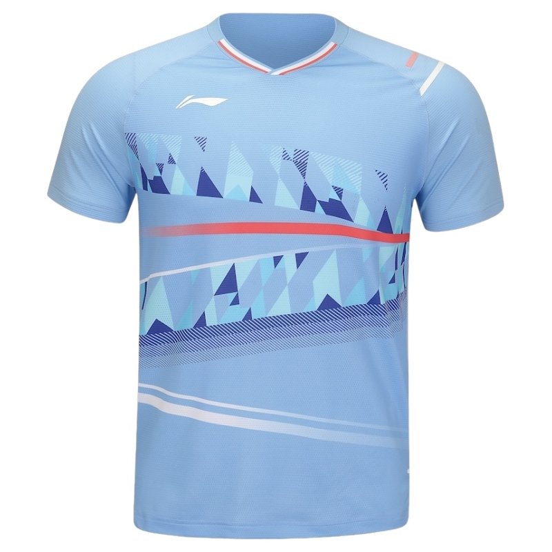 MEN'S Badminton T-shirt - Iceberg Light Blue