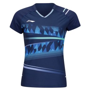 DAMEN Badminton T-shirt - Iceberg Dark Blue