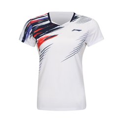 WOMEN Badminton T-shirt - Play Safe White