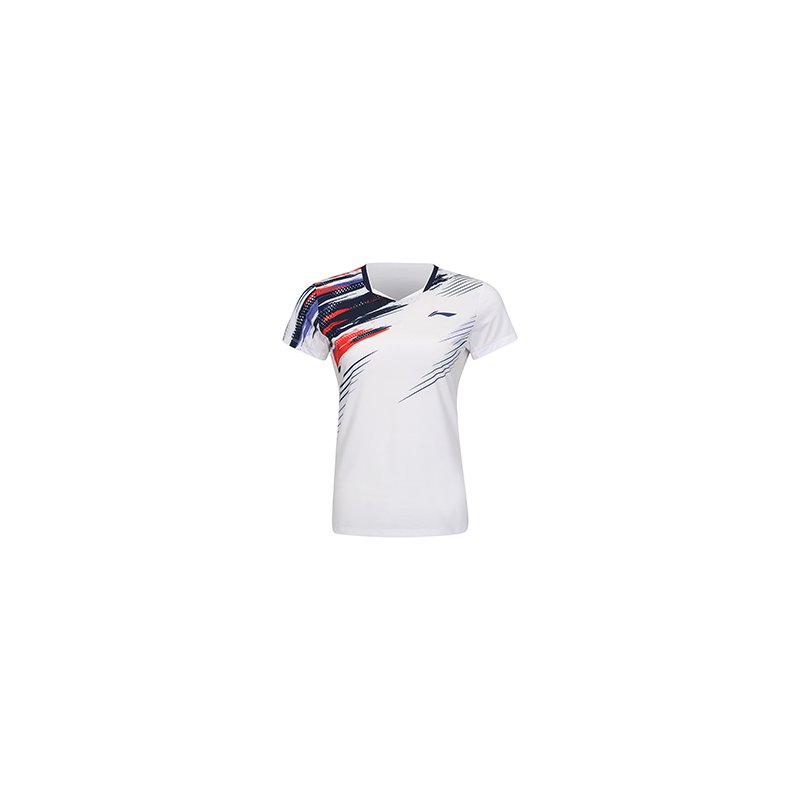 WOMEN Badminton T-shirt - Play Safe White