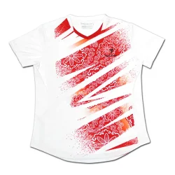 Badminton T-shirt - HRUSANGKALI OLYMPIC JERSEY WHITE WOMEN