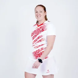 Badminton T-shirt - HRUSANGKALI OLYMPIC JERSEY WHITE WOMEN