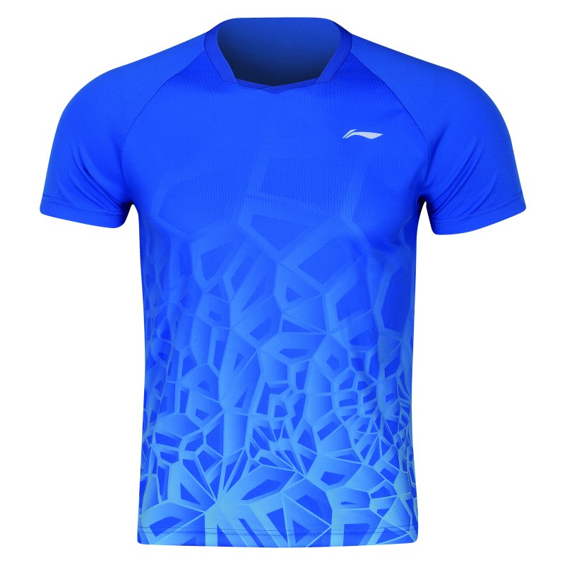 Badminton T-shirt - Team Structure Blue - UNISEX