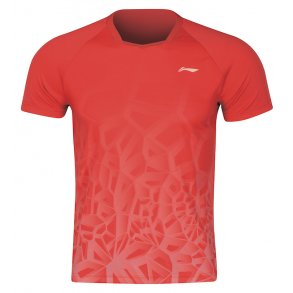 Badminton T-shirt - Team Structure Red/White - 5XL