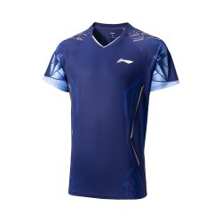 UNISEX Badminton T-shirt - Play Cool Dark Blue