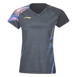 WOMEN'S Badminton T-shirt - Side Effect Black