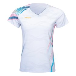 WOMEN'S Badminton T-shirt - Side Effect White