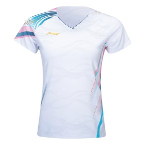 WOMEN'S Badminton T-shirt - Side Effect White