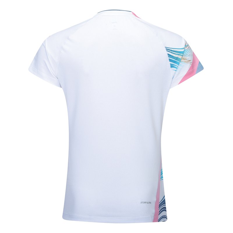 WOMEN'S Badminton T-shirt - Side Effect White
