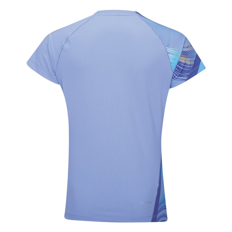 WOMENS Badminton T-shirt - Side Effect Light Blue