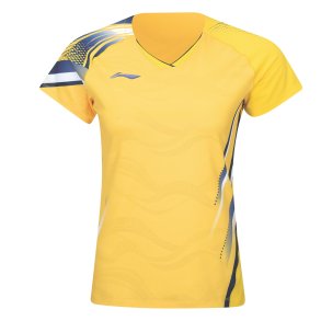 WOMENS Badminton T-shirt - Side Effect Yellow