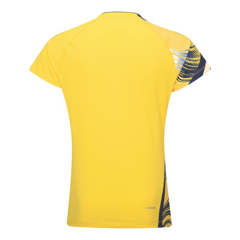 WOMENS Badminton T-shirt - Side Effect Yellow