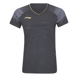 WOMENS Badminton T-shirt - Point Pro Black