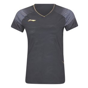 WOMENS Badminton T-shirt - Point Pro Black