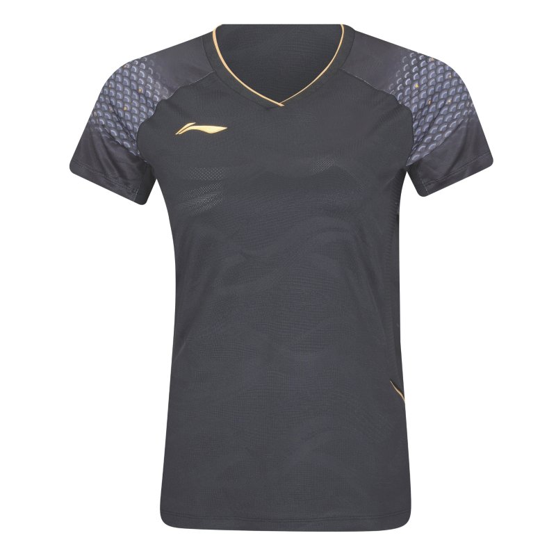 WOMENS Badminton T-shirt - Point Pro Black