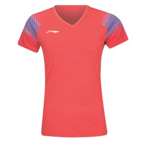 WOMENS Badminton T-shirt - Point Pro Red