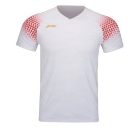MENS Badminton T-shirt - Point Pro White