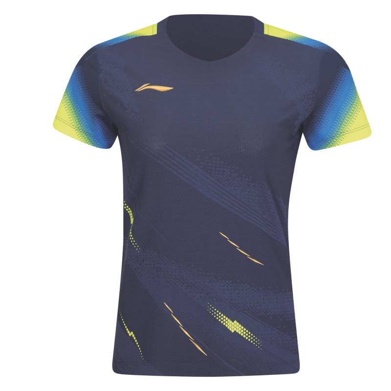 WOMENS Badminton T-shirt - Float Dark Blue