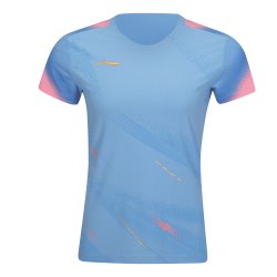 WOMENS Badminton T-shirt - Float Light Blue