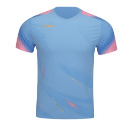 MENS Badminton T-shirt - Float Light Blue