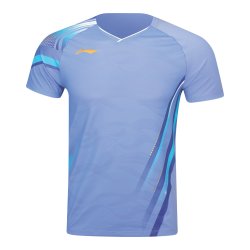 UNISEX Badminton T-shirt - Side Effect Light Blue