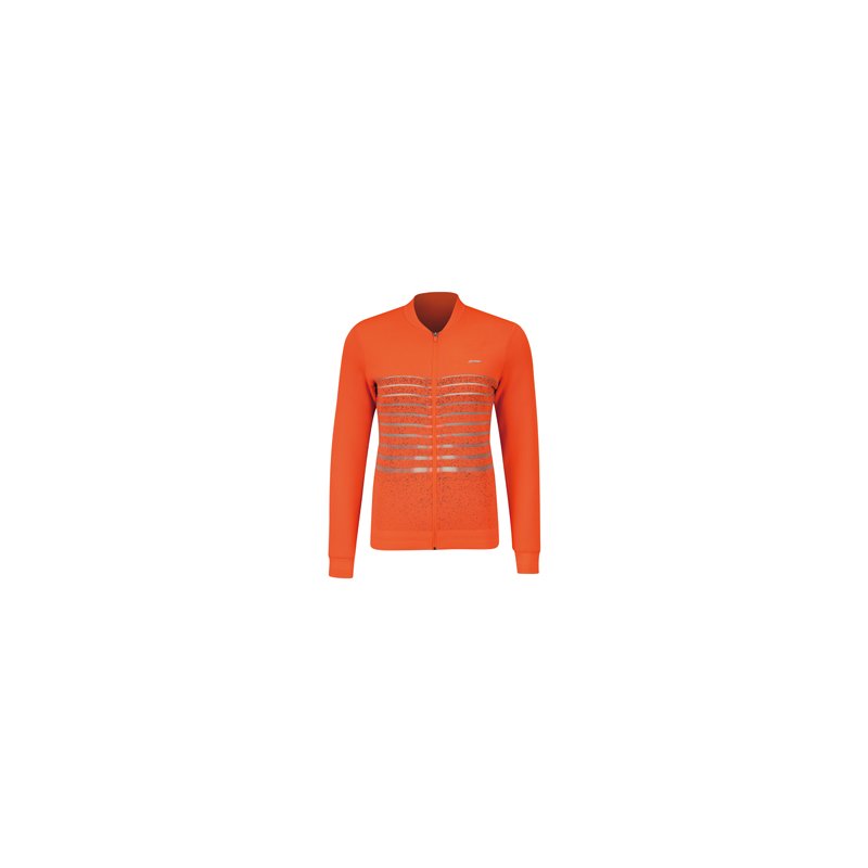 Badminton Tracksuit Jacket - National Orange Women