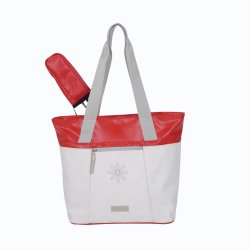 Badmintontaske - HRUSANGKALI TOTE BAG WHITE/RED