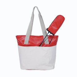 Badmintontaske - HRUSANGKALI TOTE BAG WHITE/RED