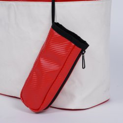 Badmintontaske - HRUSANGKALI TOTE BAG WHITE/RED