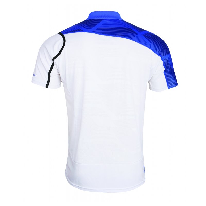 Badminton Polo - White &amp; Blue Kids