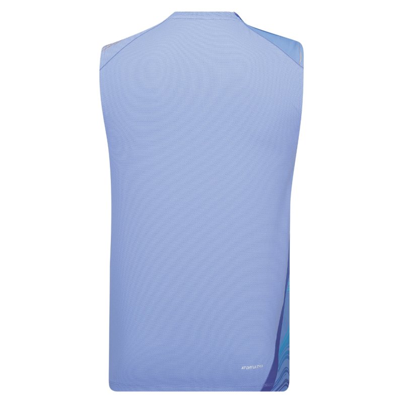 MEN'S Badminton Tank Top - Side Effect Light Blue